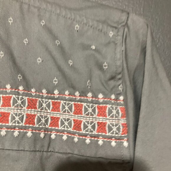 Roxy Women Size L Grey Windbreaker Jacket Surfer Geo Pattern Hood Lightweight - Picture 11 of 13